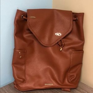 Rampage Faux Leather Perforated Pocket Backpack